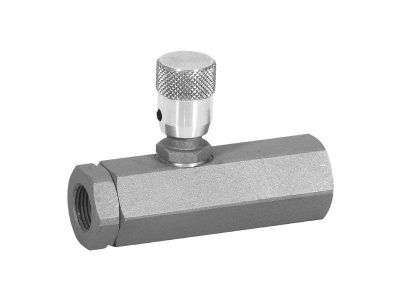 VRFU 90-C - Compensated flow regulator 90° with check valve